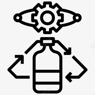 太极水塑料回收饮料生态图标图标