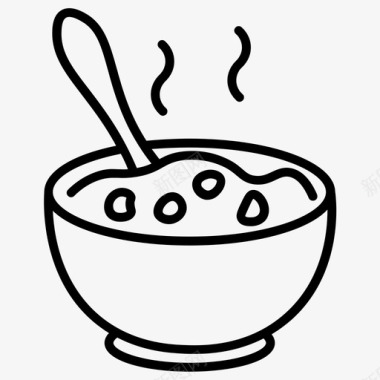 感恩节南瓜藤汤碗食物图标图标
