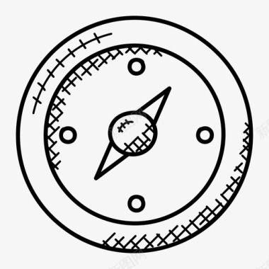 磁罗盘罗盘方向磁场图标图标