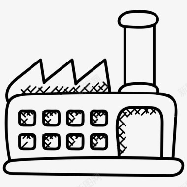 发电厂工厂公司工业图标图标