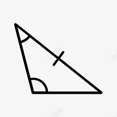 钝角钝角三角形几何钝角图标图标