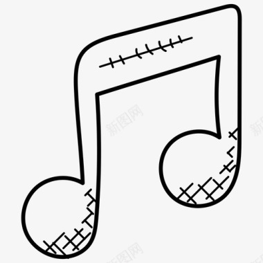 音乐符号旋律音符图标图标