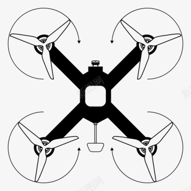 四爪fpv赛车四旋翼机无人机四旋翼机图标图标
