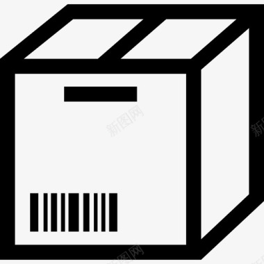 包装上的条形码箱子包裹图标图标
