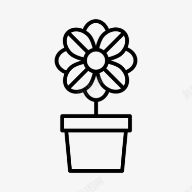 盆栽环境花卉图标图标
