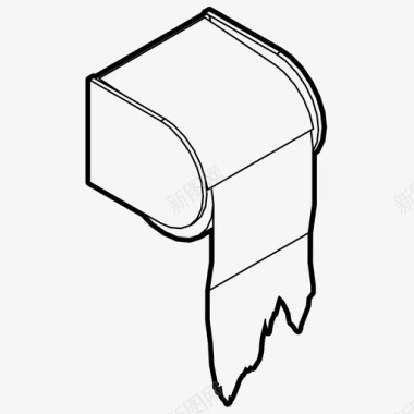 纸卷卫生纸浴室纸卷图标图标