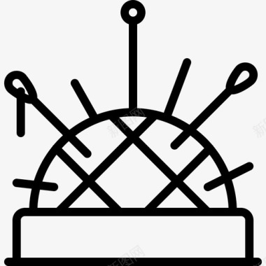手工实木针垫手工针图标图标