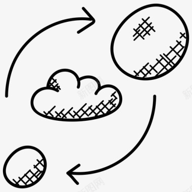 信息技术背景云计算技术云计算概念信息技术图标图标