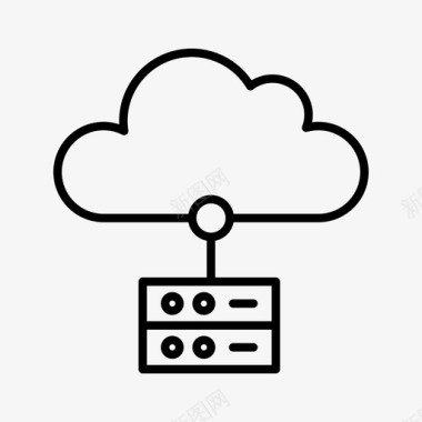 数据科技片头服务器云数据库科学图标图标
