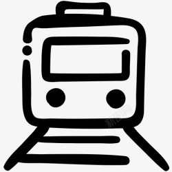 涂鸦火车铁路运输铁路火车图标高清图片