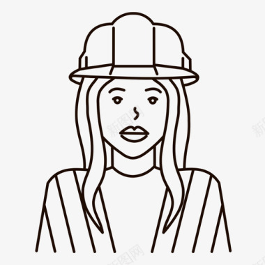 性格建筑工人性格雇员图标图标