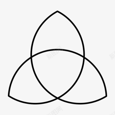 对称结神圣几何图标图标