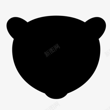 熊动物头图标图标