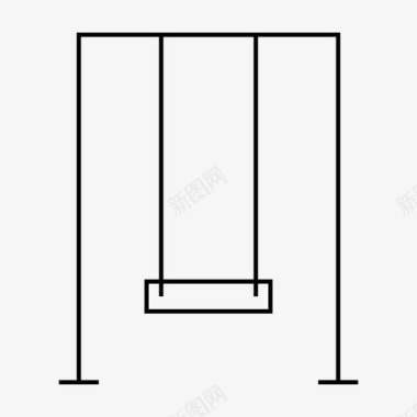 摇摆秋千秋千摇篮吊带图标图标