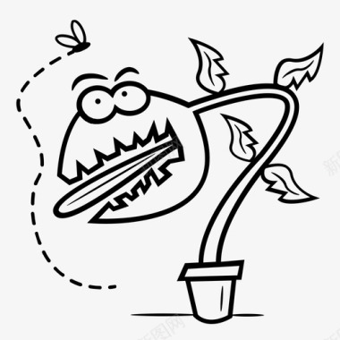 维纳斯捕蝇器卡通吃图标图标