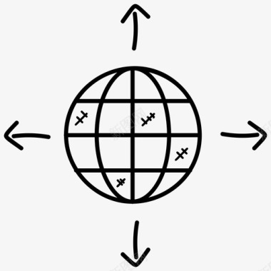 地图导航素材天球天文学地图和导航涂鸦图标图标