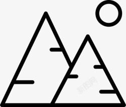 金字山山高地风景图标高清图片