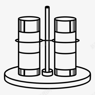 陶瓷罐盐和胡椒胡椒瓶盐瓶图标图标