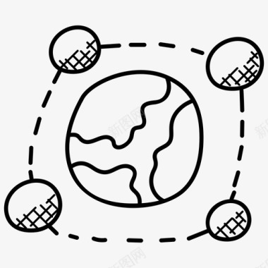 网络图标全球网络通信网络全球通信图标图标