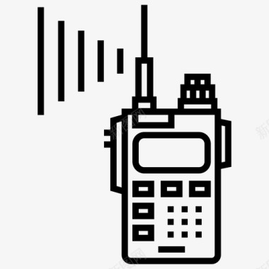 便携式小麻将牌战术无线电通信设备图标图标