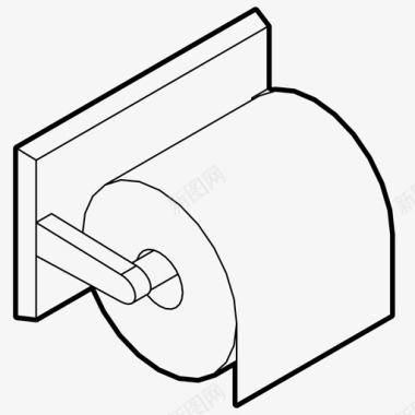 纸卷卫生纸浴室纸卷图标图标