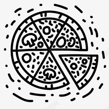 披萨烹饪美味图标图标