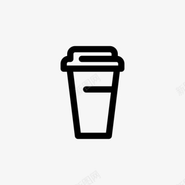 外卖咖啡一次性杯子图标图标