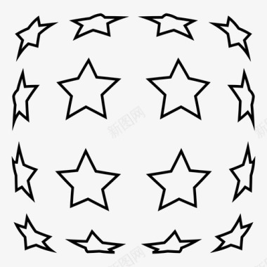 黄色星星图案星星刷子鱼眼图标图标