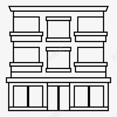 唯美地产公寓建筑物住宅图标图标