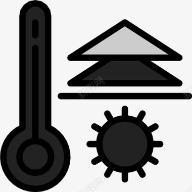 高温杀菌高温天气图标图标