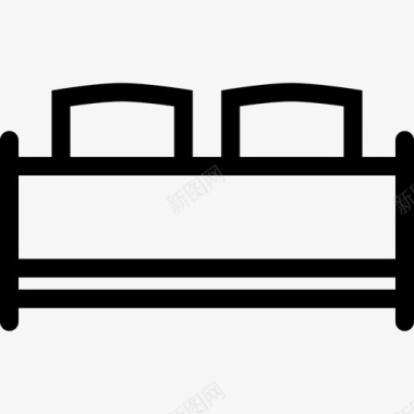 双人床基本酒店套餐图标图标