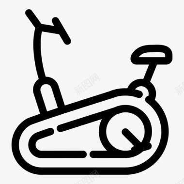 健身车自行车健身图标图标