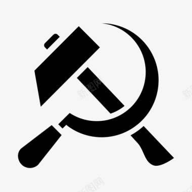五一促销背景共产主义锤子劳动图标图标