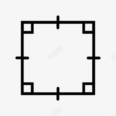 白色正方正方形立方体几何图标图标