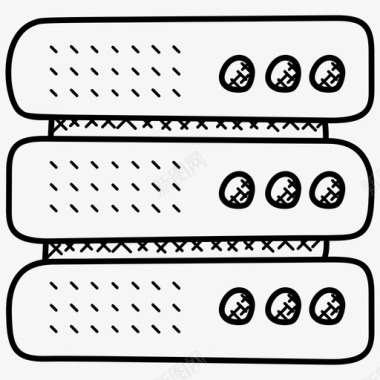 托管服务器机架网络服务器数据库数据中心图标图标