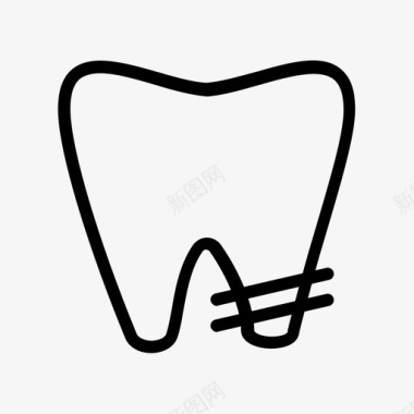 牙齿植入物口腔健康图标图标