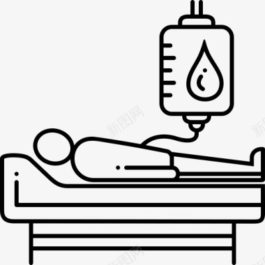 献血血袋献血者图标图标