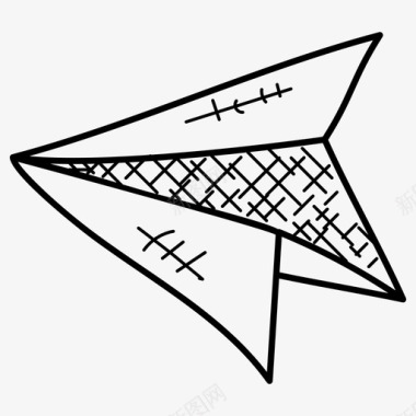 纸飞机飞行信息标志图标图标