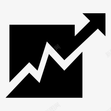 箭头股票上涨增长增加图标图标