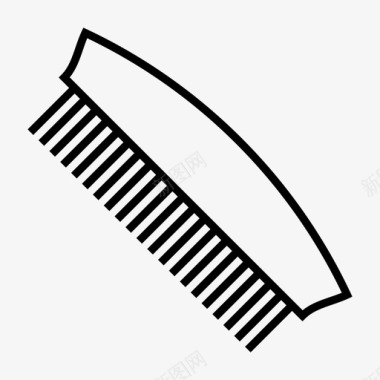 梳子时尚发型图标图标
