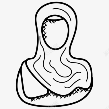 穆斯林妇女阿拉伯语女性图标图标