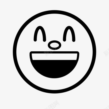 卡通细菌表情笑脸笑眼睛卡通表情图标图标