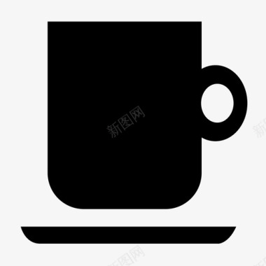杯子和碟子杯子茶杯图标图标