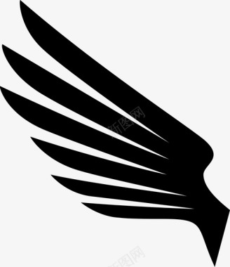 自由平等翅膀天使的翅膀鸟的翅膀图标图标