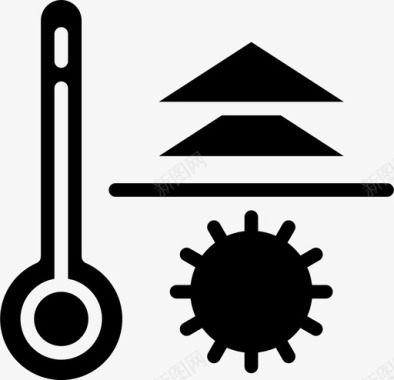 热石温度热温度计天气图标图标
