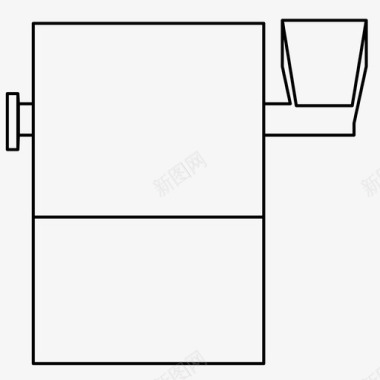 厕所标志卫生纸浴室纸卷图标图标