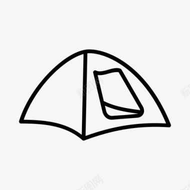 帐篷露营车野营图标图标