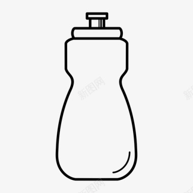 健身跑运动水瓶健身瓶跑步瓶图标图标