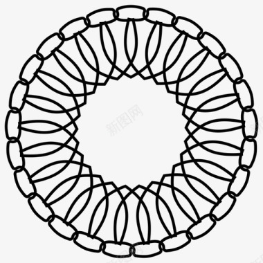 圆泡吉洛切圆装饰图标图标