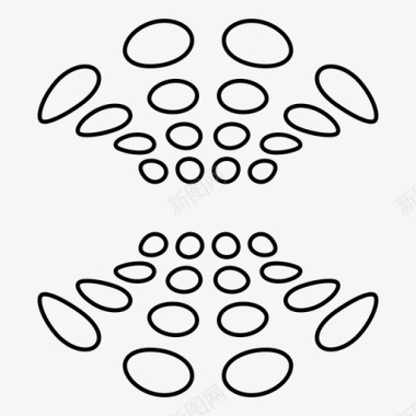 圆形图案画笔贝壳图标图标